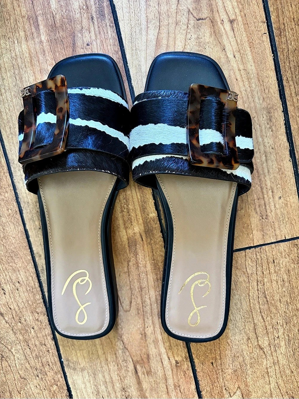 Sam Edelman Inez Calf Hair Slide Sandal US 7.5